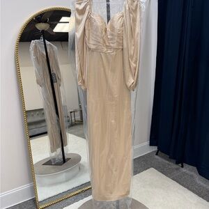 Cinderella Cream Long Sleeve Dress